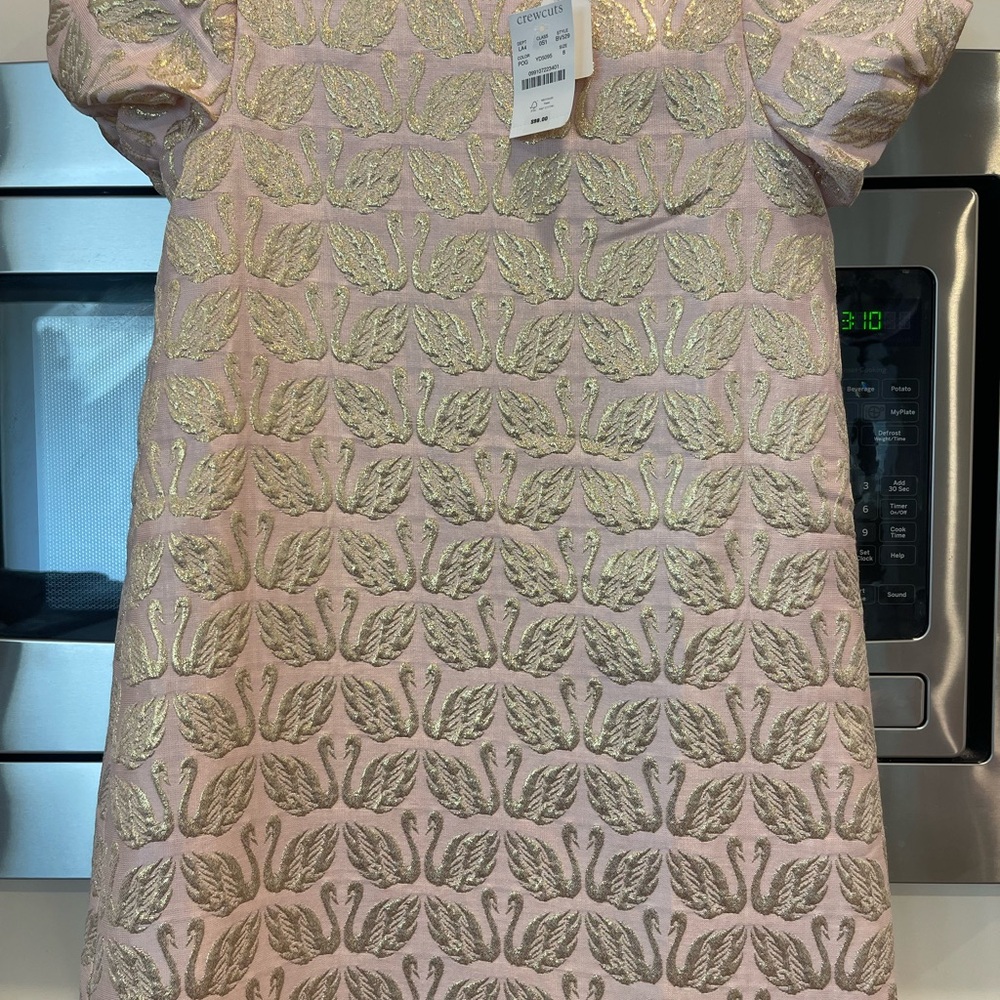 Pink and Gold Swan Pattern Dress